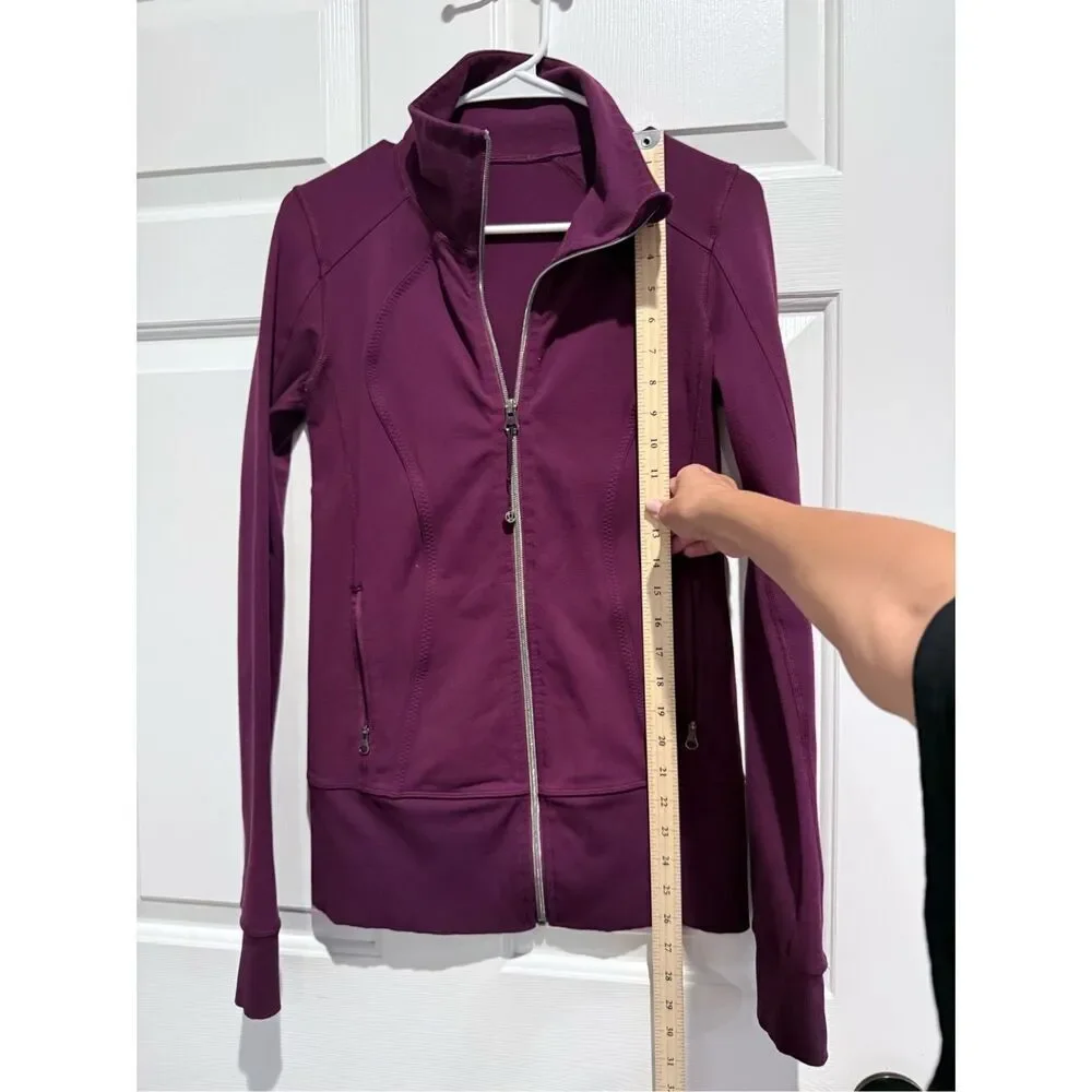 Lululemon Plum Asana Long Sleeve Relaxed Fit Yoga Gym Jacket Women's